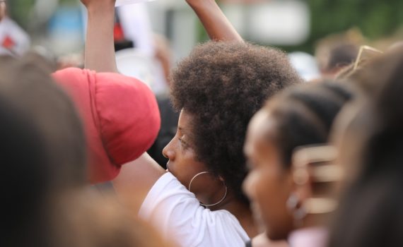 una manifestación de Blacklivesmatter