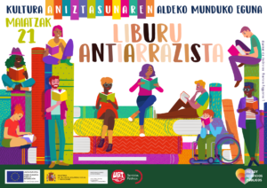 Cartel Campaña Bibliotecas antirracistas euskera